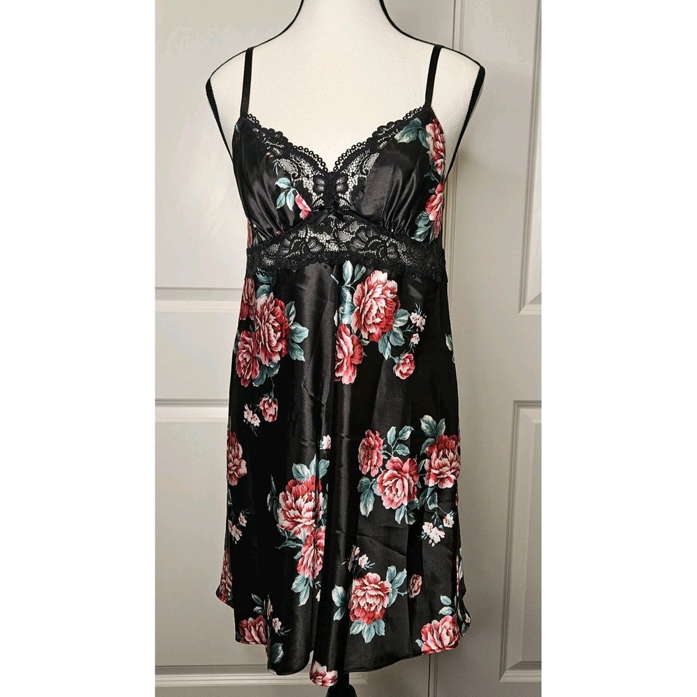 Thalia Sodi Slip Dress Size XS Floral Lingerie Lace Trim‎ Romantic Mini Chemise